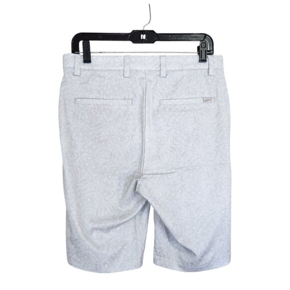 Greg Norman ML75 Microlux Men's Stretch Golf Shorts Gray Pattern Size 30 - Picture 2 of 4